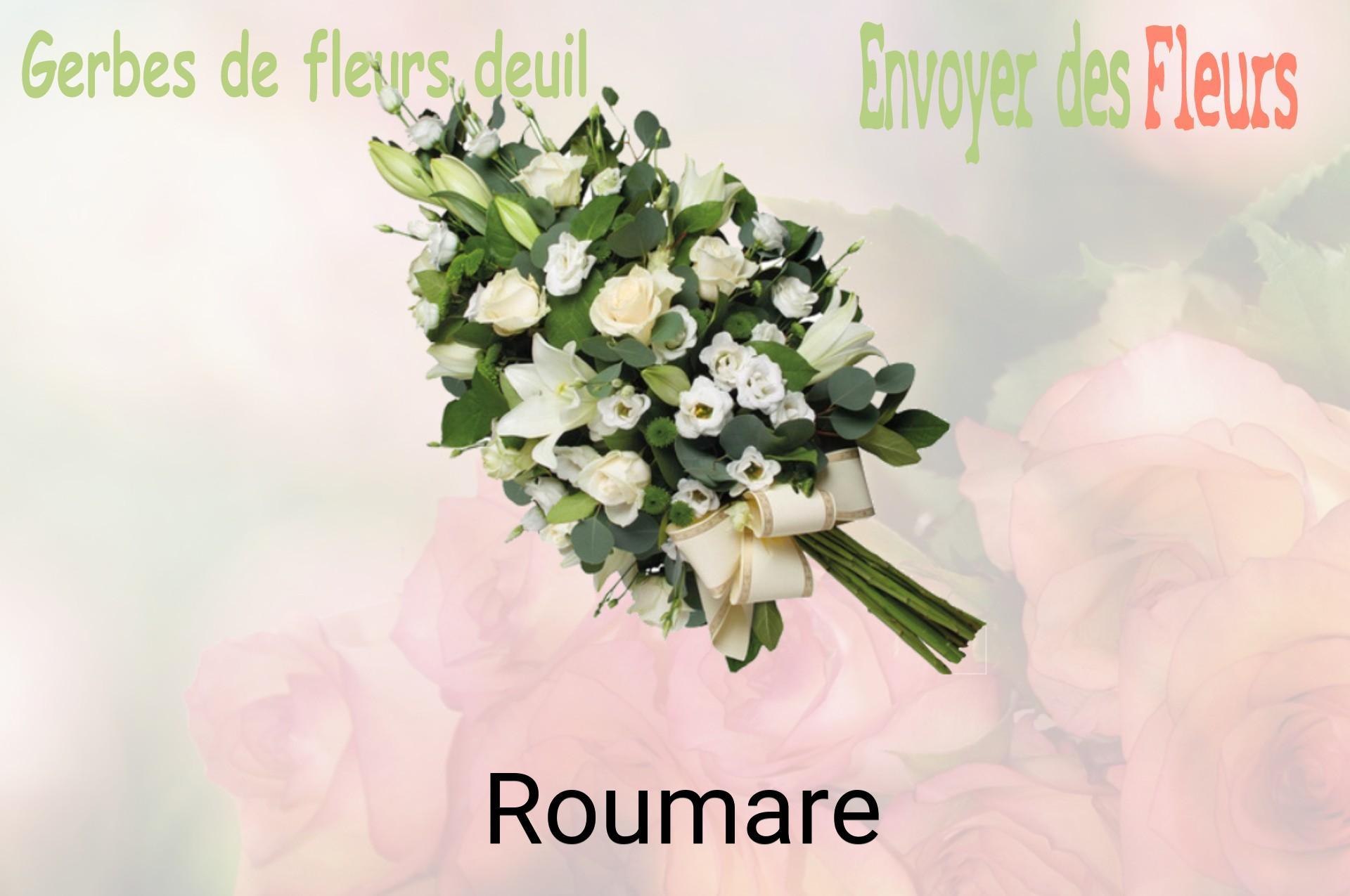 Gerbe de fleurs de deuil livrée à Roumare